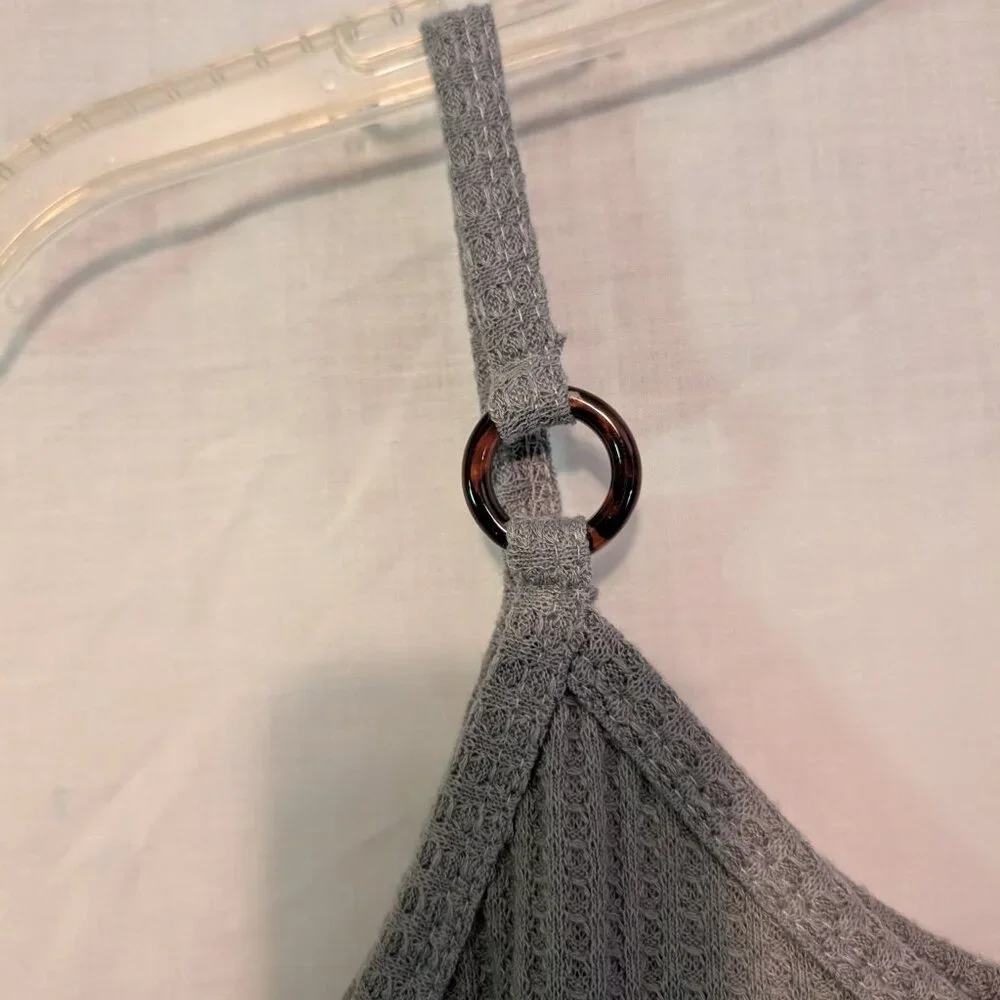 Shein Gray Knit Tank Top, Size Medium - Picture 7 of 11